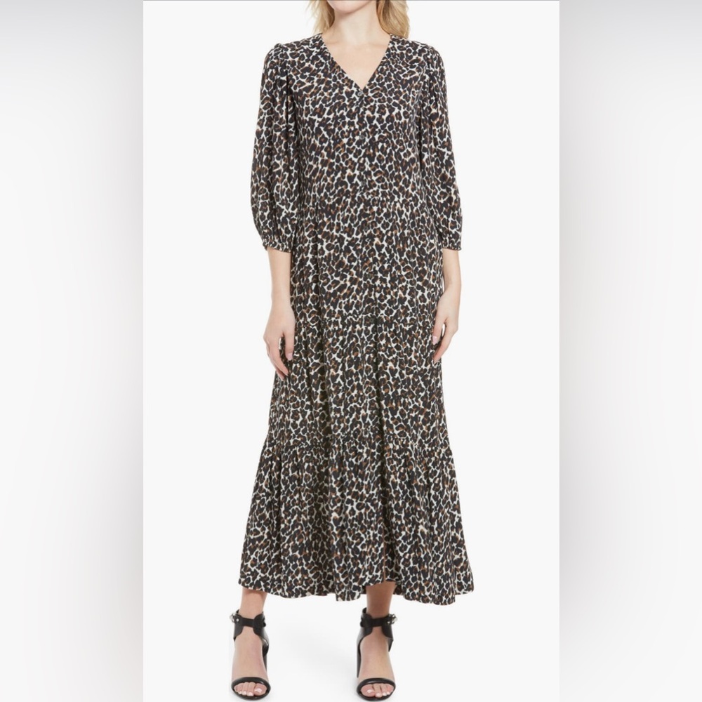 REBECCA MINKOFF Chelsea Animal Print Maxi‎ Dress